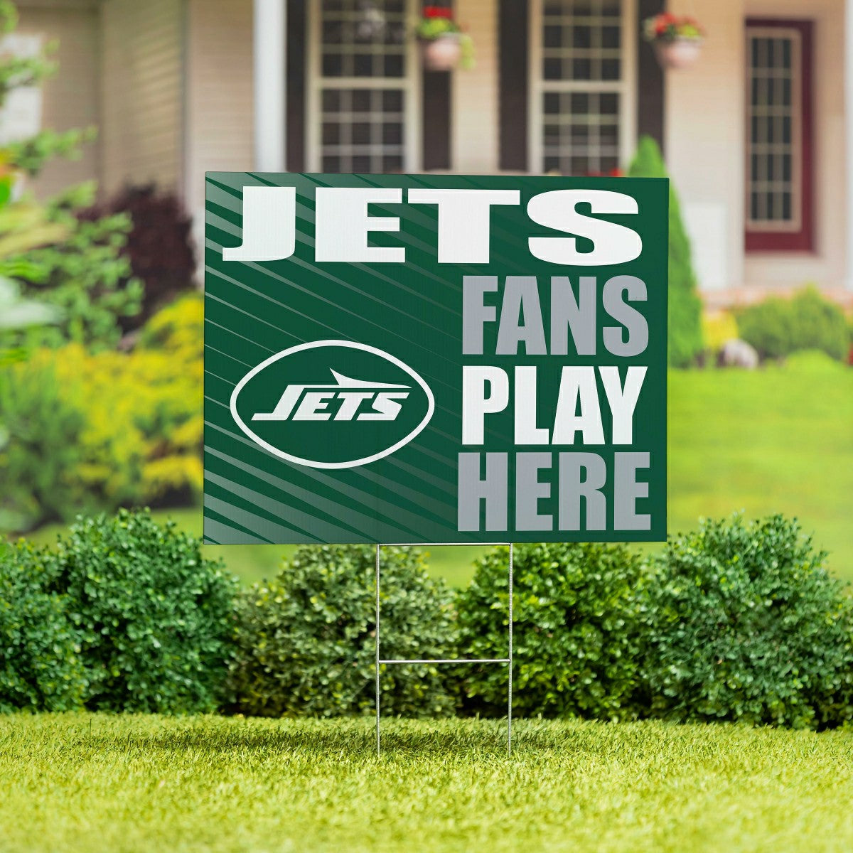 New York Jets Coroplast Yard Sign "Fans Play Here" - NFL Home