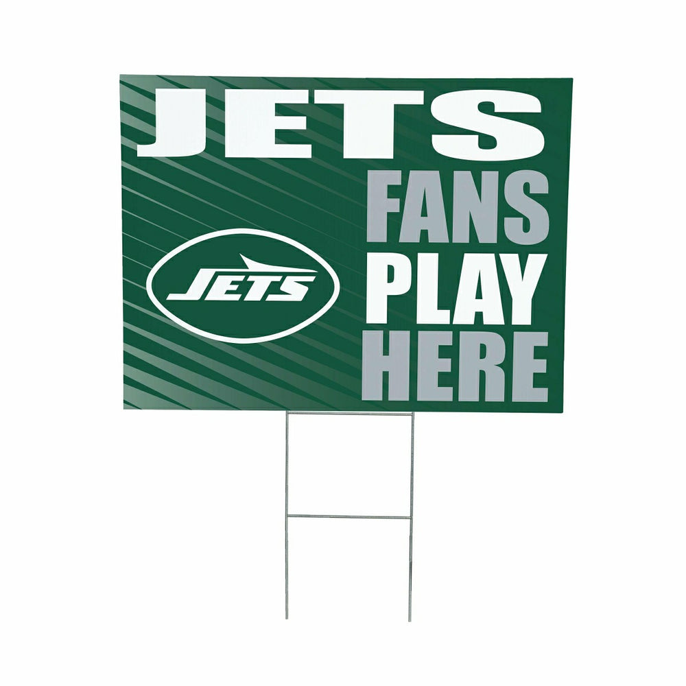 New York Jets Coroplast Yard Sign "Fans Play Here" - NFL Home