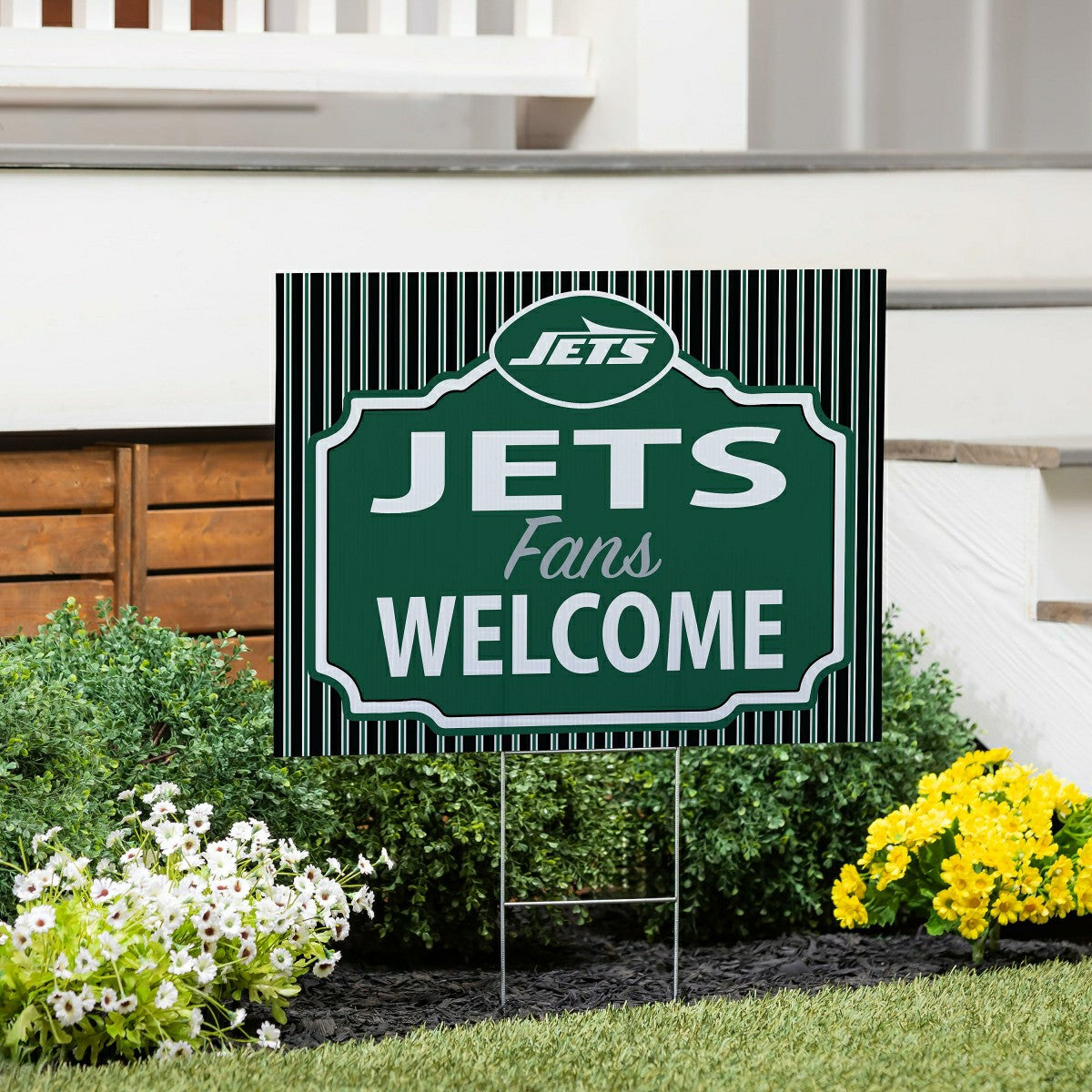 New York Jets Coroplast Yard Sign, "Fans Welcome" - NFL Home