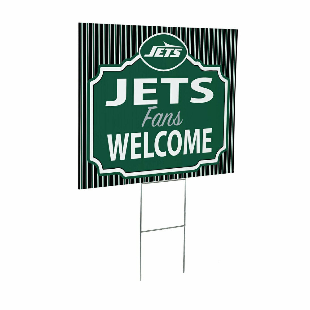 New York Jets Coroplast Yard Sign, "Fans Welcome" - NFL Home