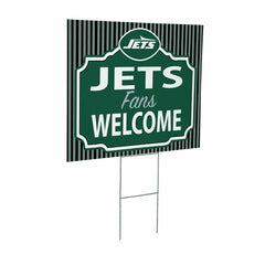 New York Jets Coroplast Yard Sign, "Fans Welcome" - NFL Home