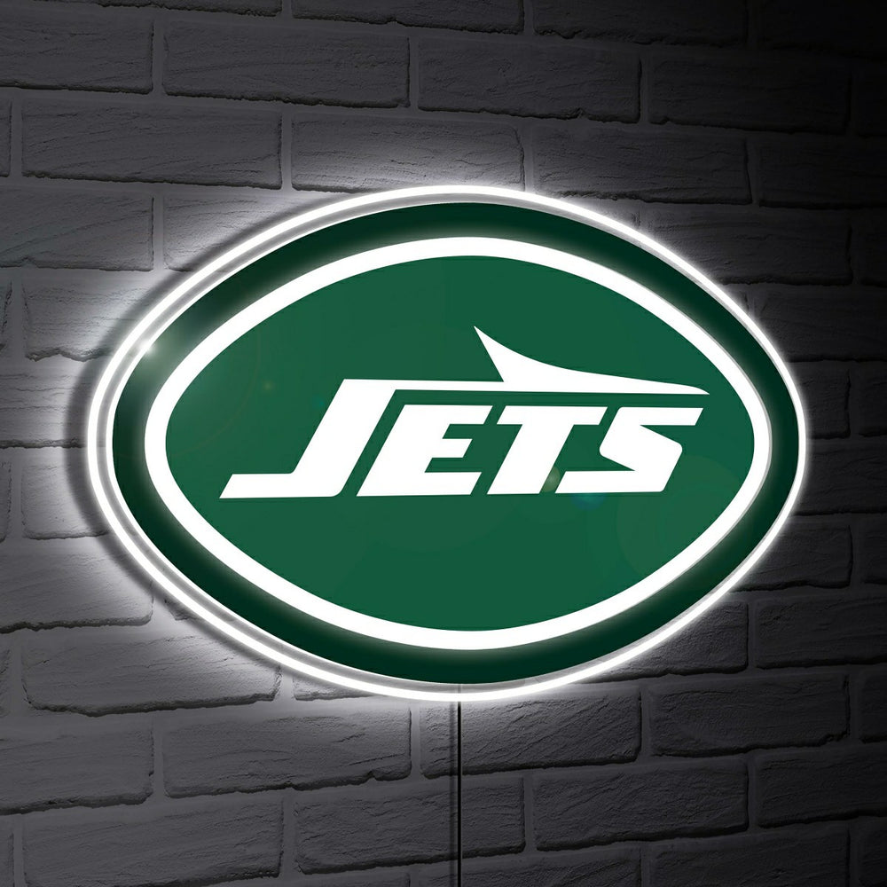 New York Jets LED Wall Decor, Glazelite, Logo - NFL Home