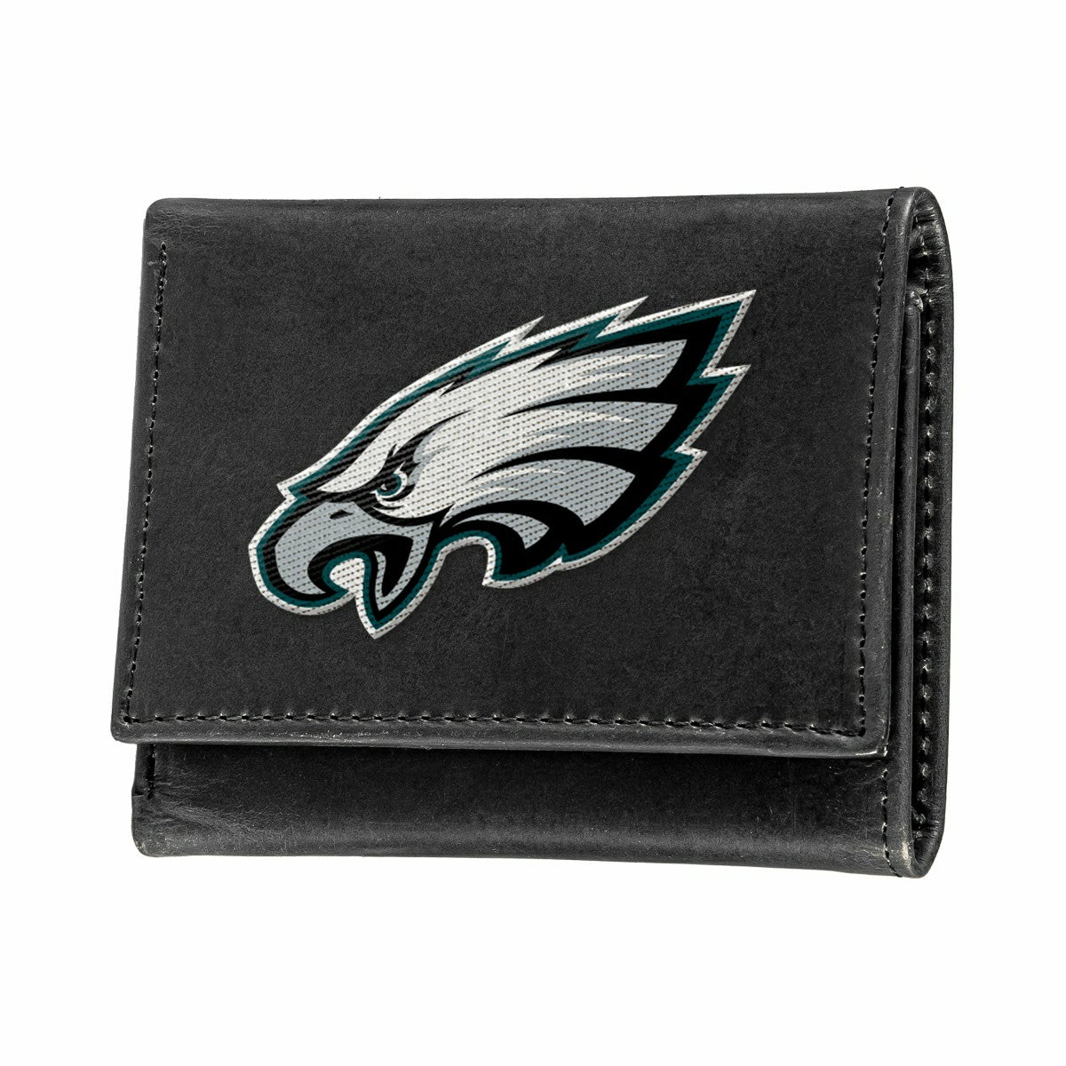 Philadelphia Eagles Black Tri-Fold Embroidered Wallet w/ RFID Blocking - NFL Home