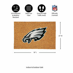 Philadelphia Eagles Large Full Color Coir Mat, 36"x24" - NFL
