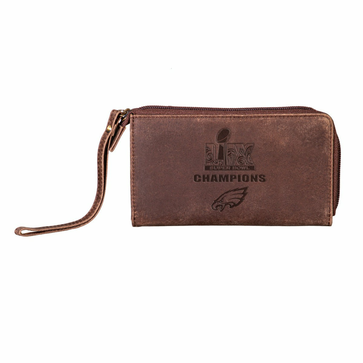 Philadelphia Eagles Super Bowl 59 Champions Wristlet Wallet, Brown - NFL