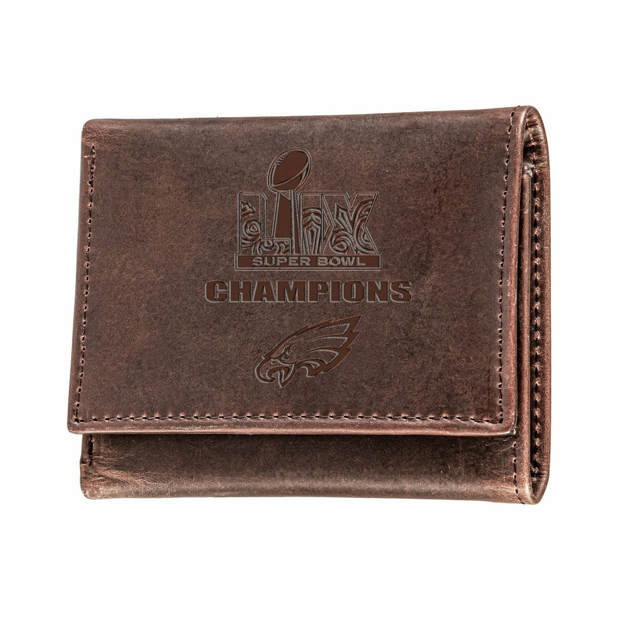 Philadelphia Eagles Super Bowl 59 Champions Wallet, Tri-fold, Brown - NFL