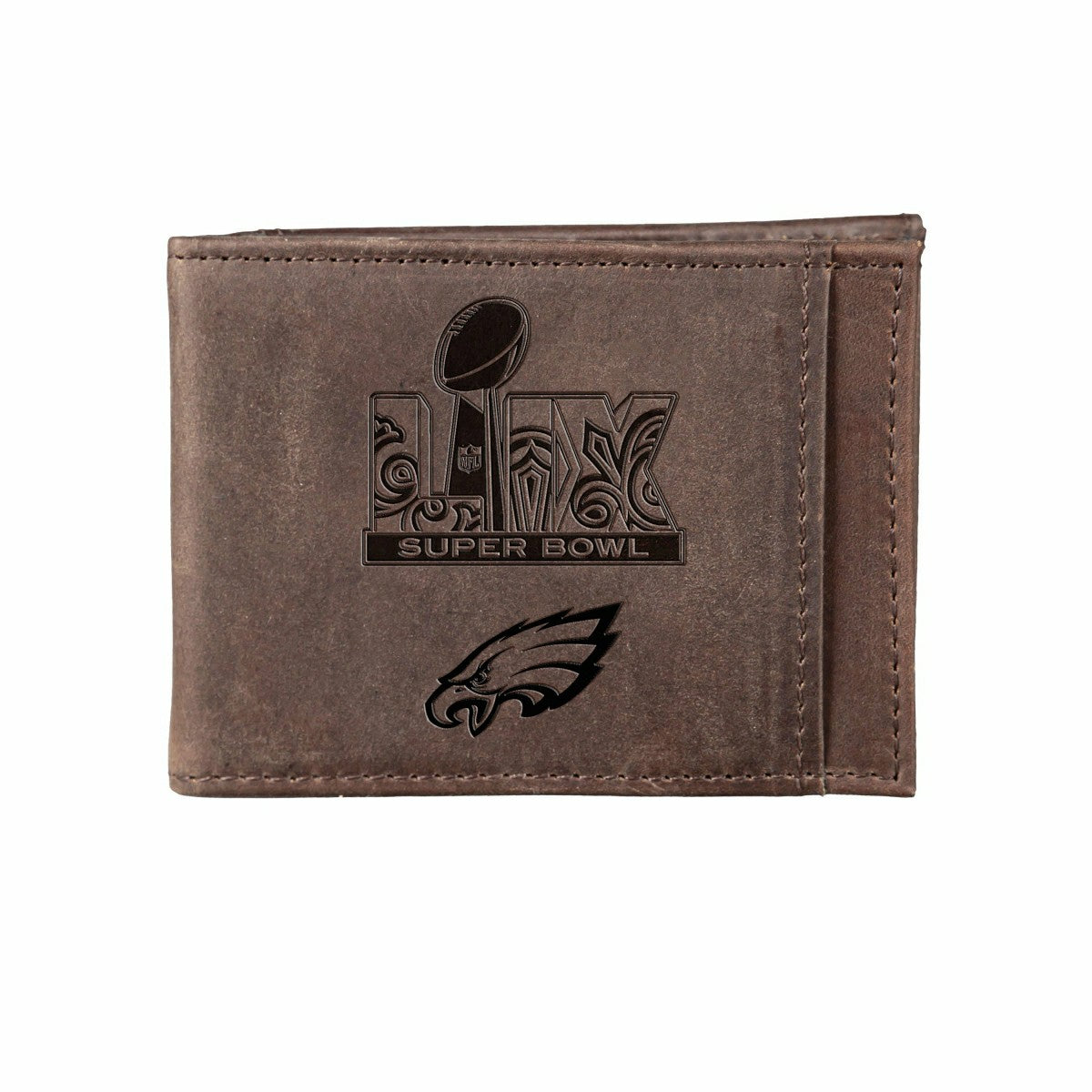 Philadelphia Eagles Super Bowl 59 Champions Front Pocket Wallet, Brown - NFL