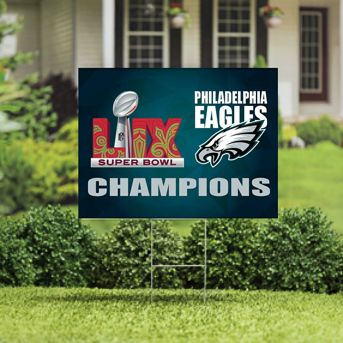 Philadelphia Eagles Super Bowl 59 Champions Cororplast Yard Sign - NFL