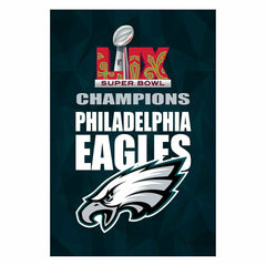 Philadelphia Eagles Super Bowl 59 Champions Flag, House - NFL