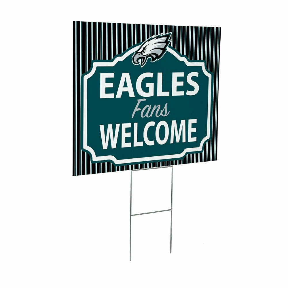 Philadelphia Eagles Coroplast Yard Sign, "Fans Welcome" - NFL Home