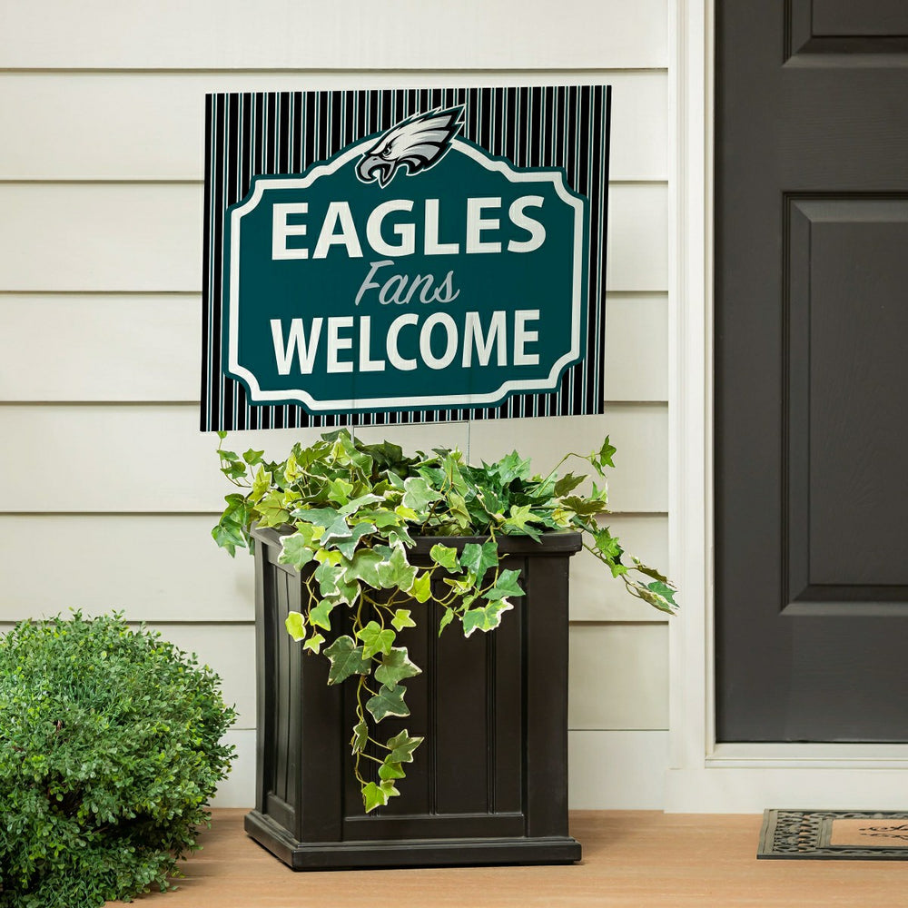 Philadelphia Eagles Coroplast Yard Sign, "Fans Welcome" - NFL Home