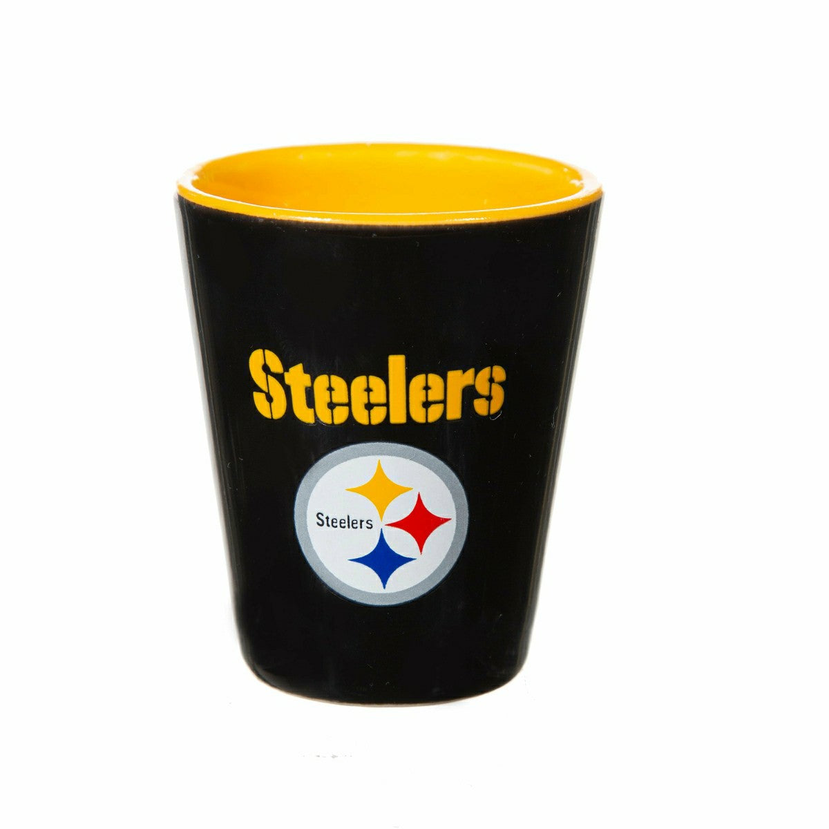 Pittsburgh Steelers 4-Piece Ceramic and Glass 2oz. Shot Glass Set - NFL Home