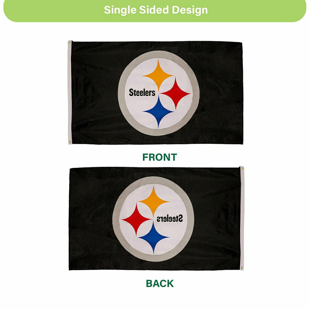 Pittsburgh Steelers Single Sided Estate Flag with 2 Grommets, 3'x5' - NFL Home