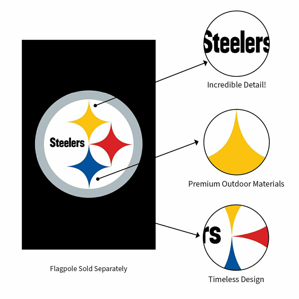 Applique Flag, Reg, Pittsburgh Steelers - NFL Home