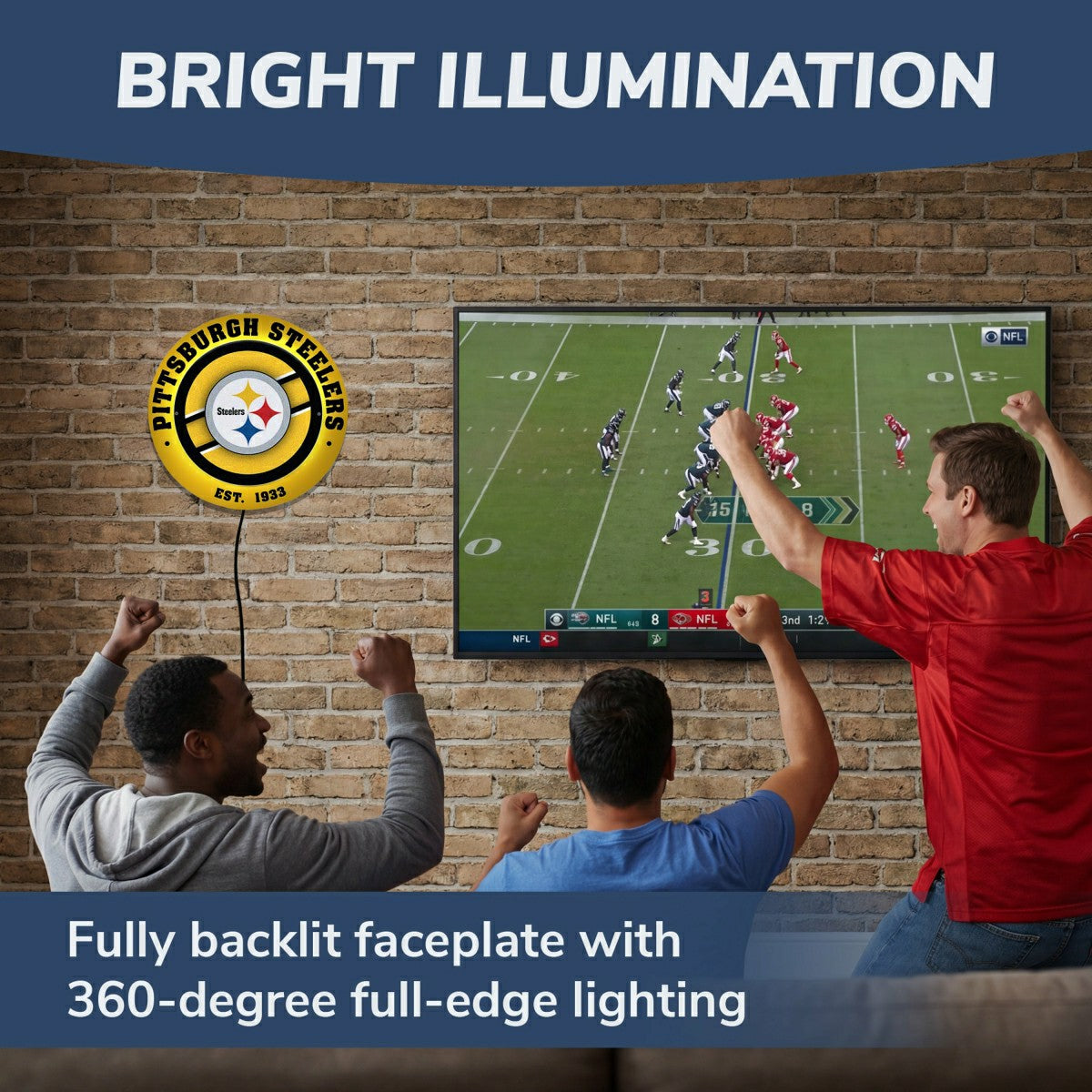 Pittsburgh Steelers, Metal Lite, Round - NFL