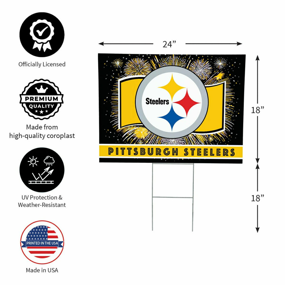 Pittsburgh Steelers Yard Sign, Patriotic - NFL Home