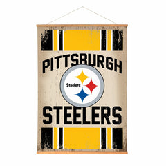 Pittsburgh Steelers, Canvas Wall Tapestry, Large, 54x36 - NFL Home