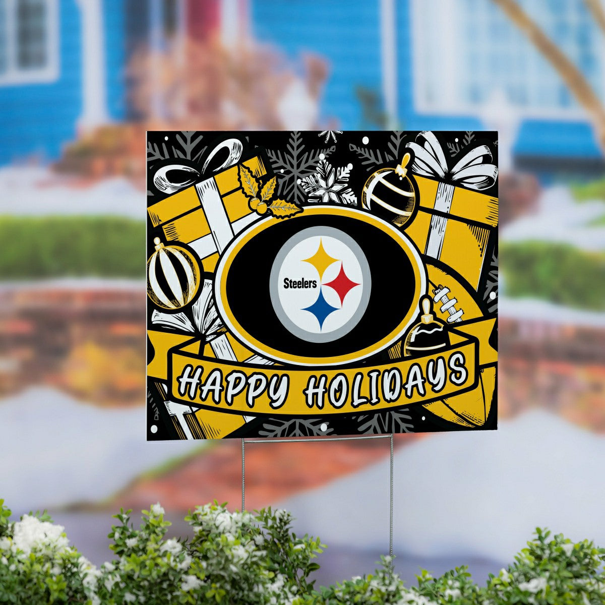 Pittsburgh Steelers Yard Sign, Holiday - NFL Home