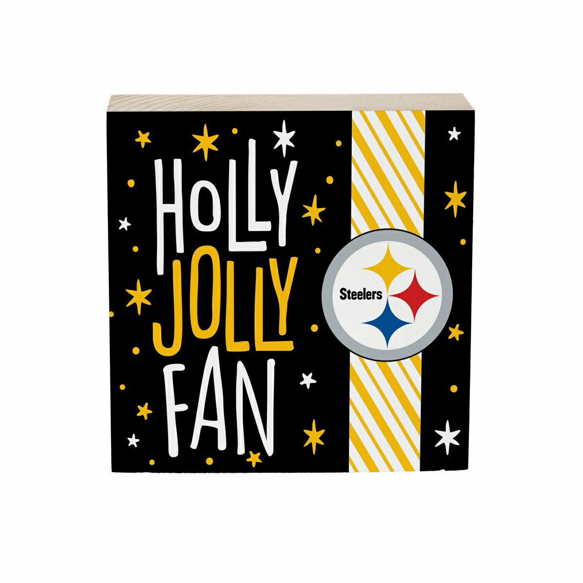 Pittsburgh Steelers Block, Holiday, 6x6 - NFL Home