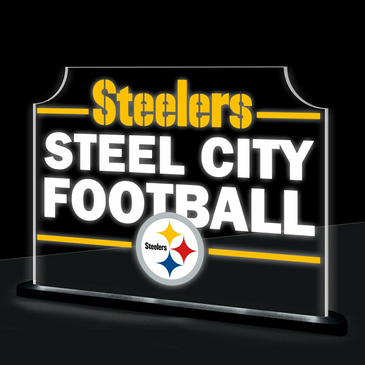 Pittsburgh Steelers NFL Football Rectangle Desklite LED Decor - NFL Home