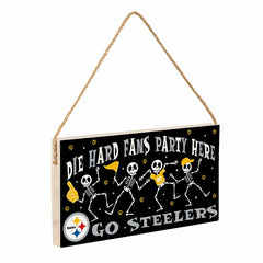 Pittsburgh Steelers Halloween Wood Wall Sign, 6x11 - NFL Home