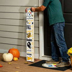 46" Double Sided Leaner, Pittsburgh Steelers, Fall Seasonal - NFL Home