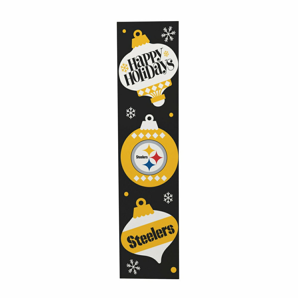 47" Double Sided Leaner, Pittsburgh Steelers, Christmas - NFL Home