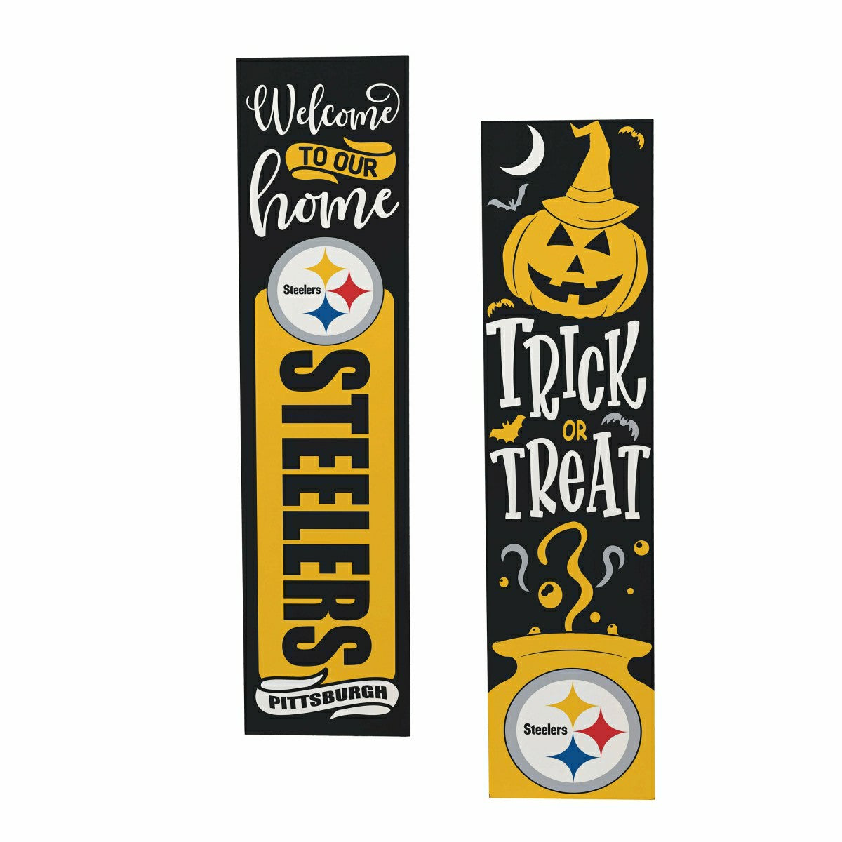 47" Double Sided Leaner, Pittsburgh Steelers, Halloween - NFL Home