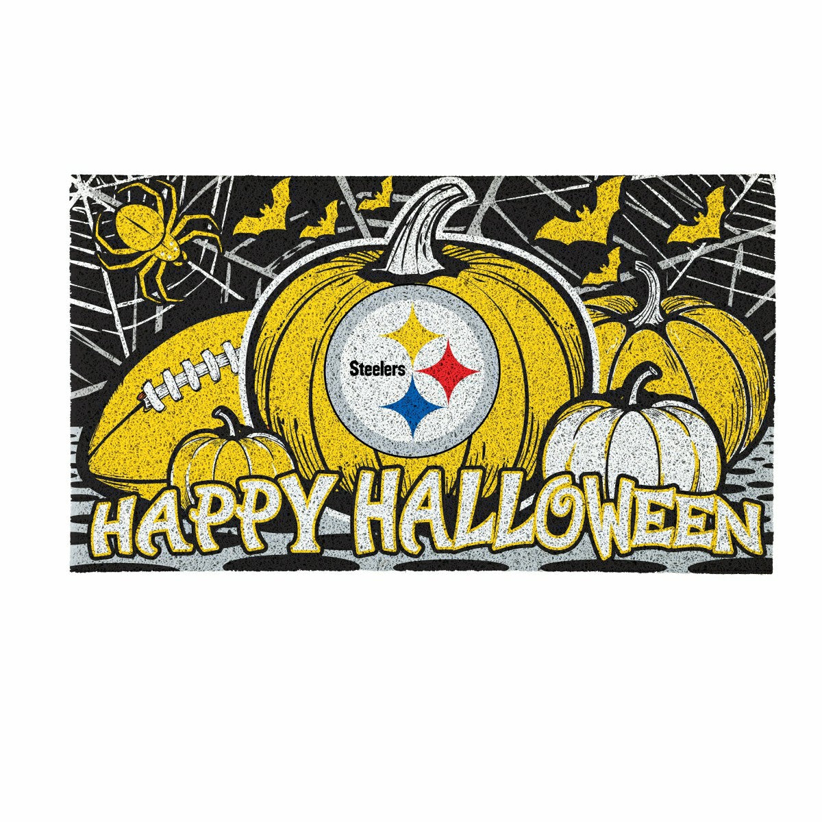 Pittsburgh Steelers Halloween PVC Mat, 28"x16" - NFL