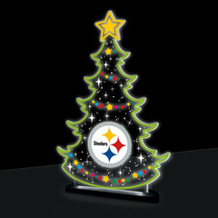 Pittsburgh Steelers NFL Football Holiday Tree Desklite LED Decor - NFL Home