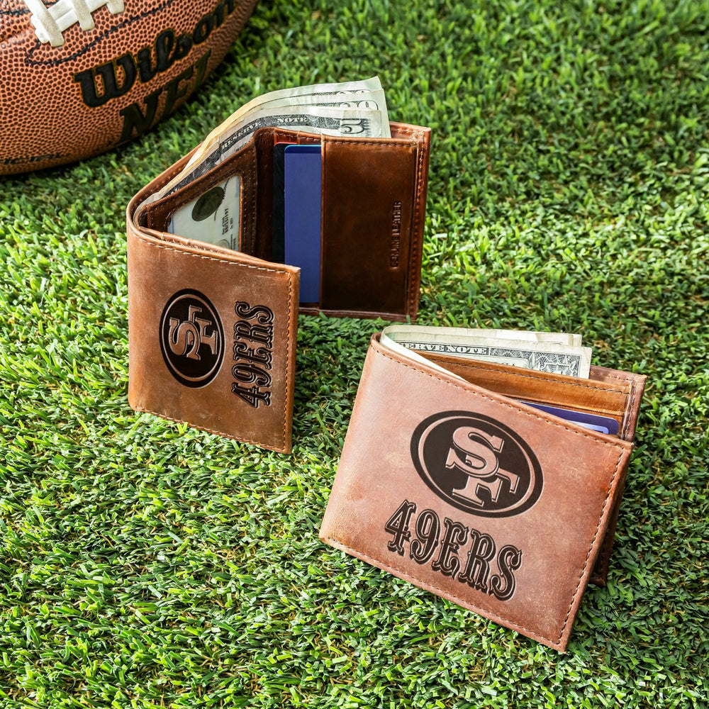 San Francisco 49ers, Bi-Fold and Tri-Fold Wallet Gift Set, Brown - NFL Home