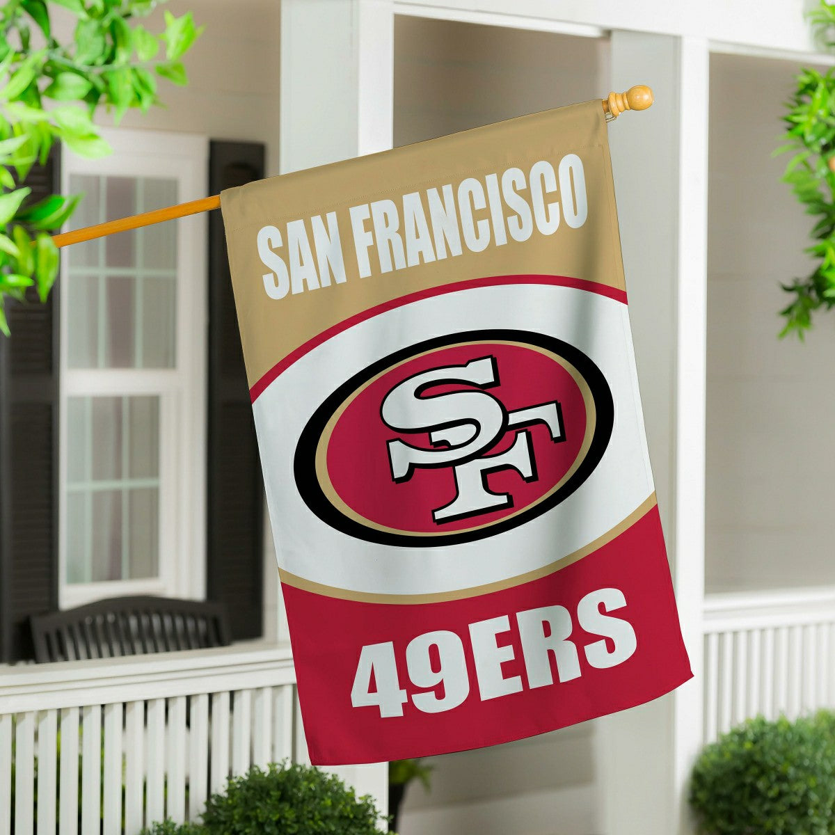 San Francisco 49ers Suede Flag, House - NFL