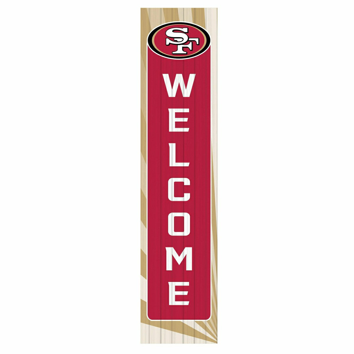 San Francisco 49ers Summer Seasonal Single Sided Large Leaner, 46" - NFL Home
