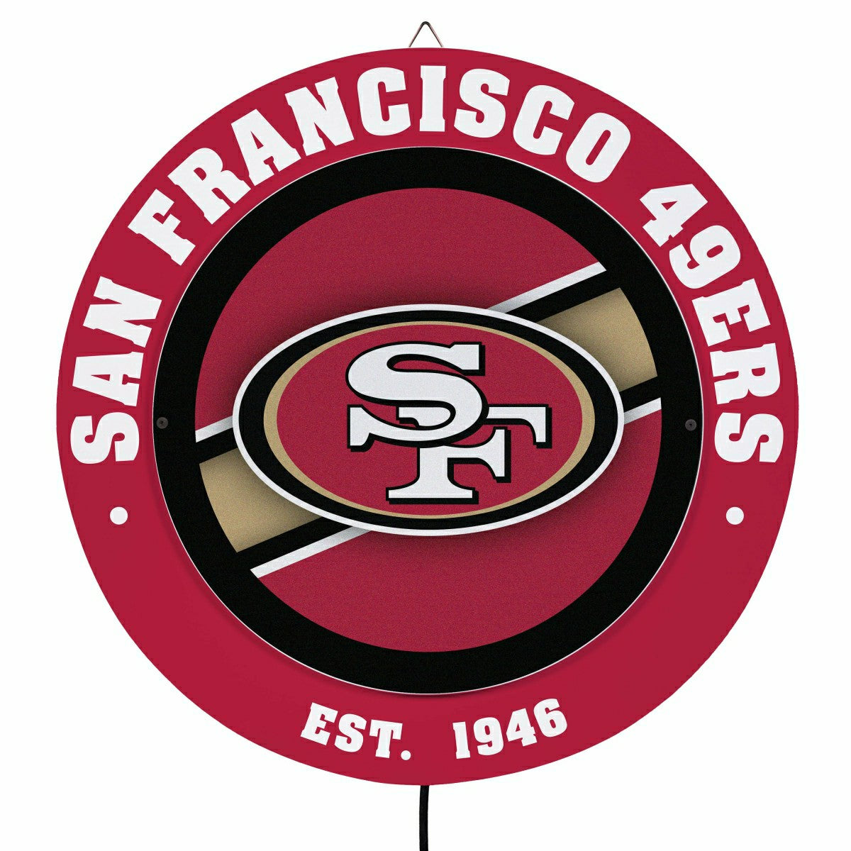 San Francisco 49ers, Metal Lite, Round - NFL