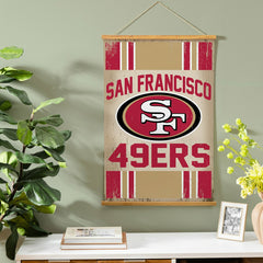 San Francisco 49ers, Canvas Wall Tapestry, Medium, 36x24 - NFL Home