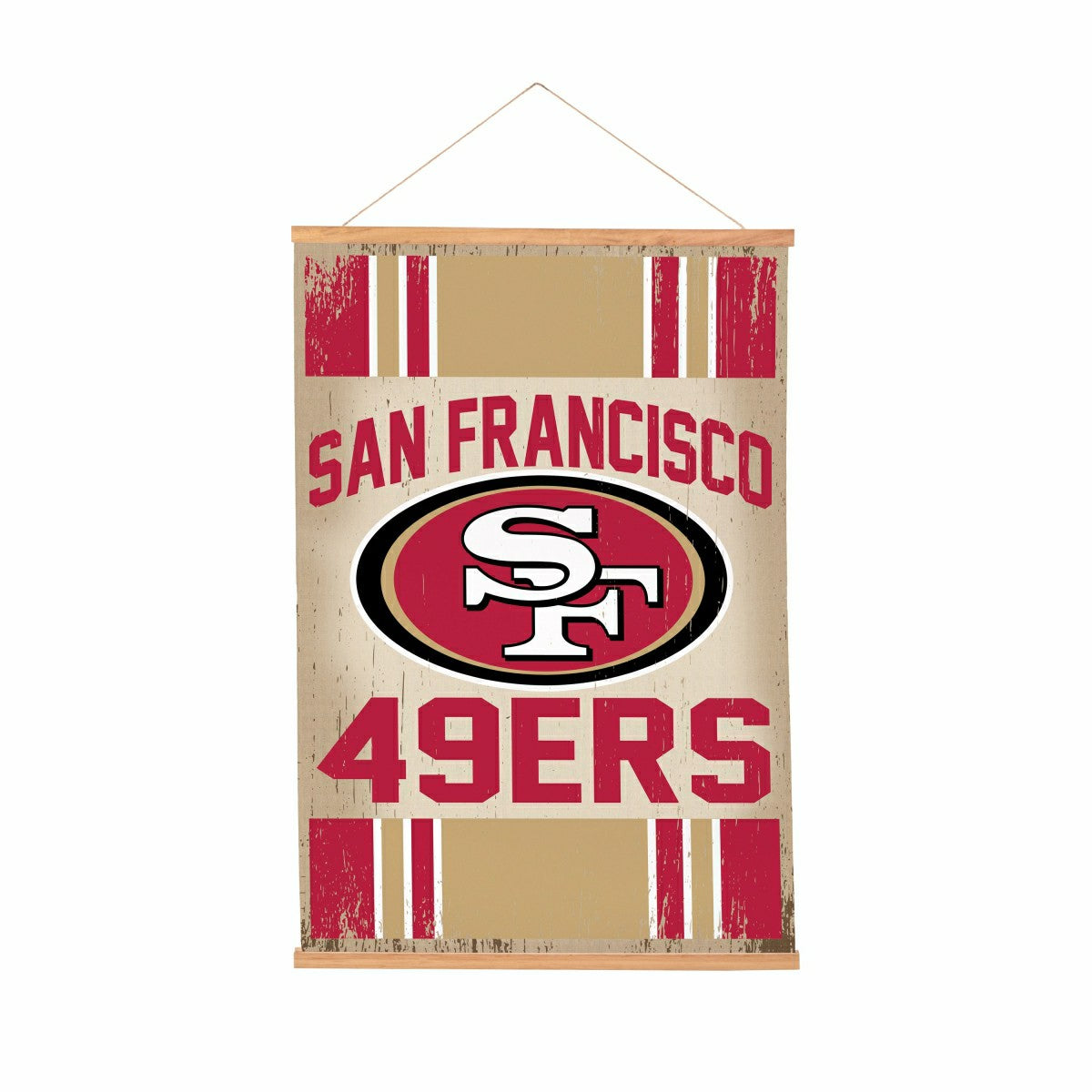 San Francisco 49ers, Canvas Wall Tapestry, Medium, 36x24 - NFL Home