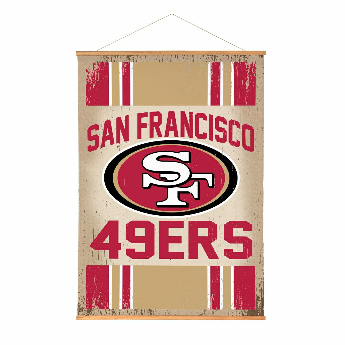 San Francisco 49ers, Canvas Wall Tapestry, Large, 54x36 - NFL Home