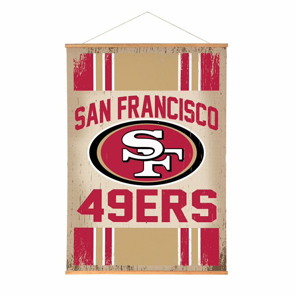 San Francisco 49ers, Canvas Wall Tapestry, Large, 54x36 - NFL Home