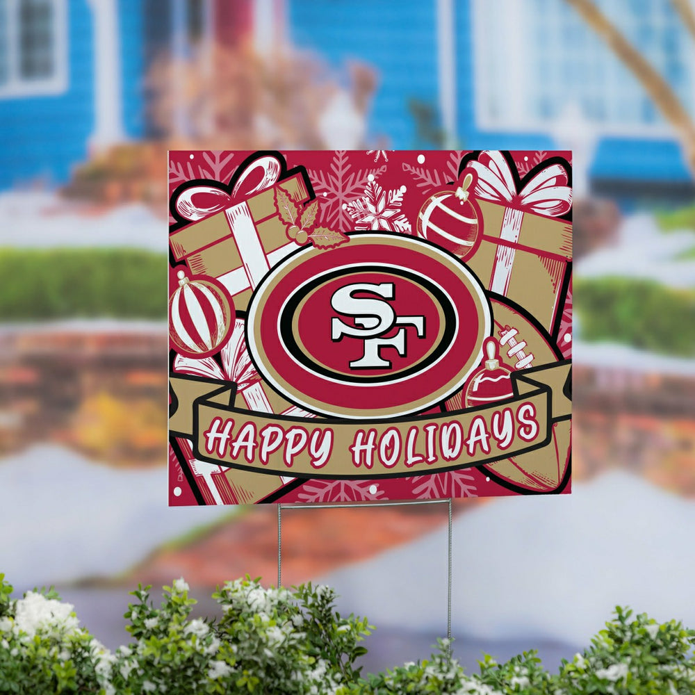 San Francisco 49ers Yard Sign, Holiday - NFL Home