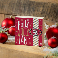 San Francisco 49ers Block, Holiday, 6x6 - NFL Home