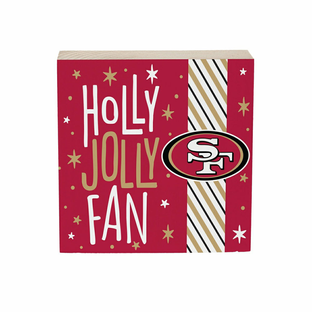 San Francisco 49ers Block, Holiday, 6x6 - NFL Home