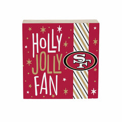 San Francisco 49ers Block, Holiday, 6x6 - NFL Home