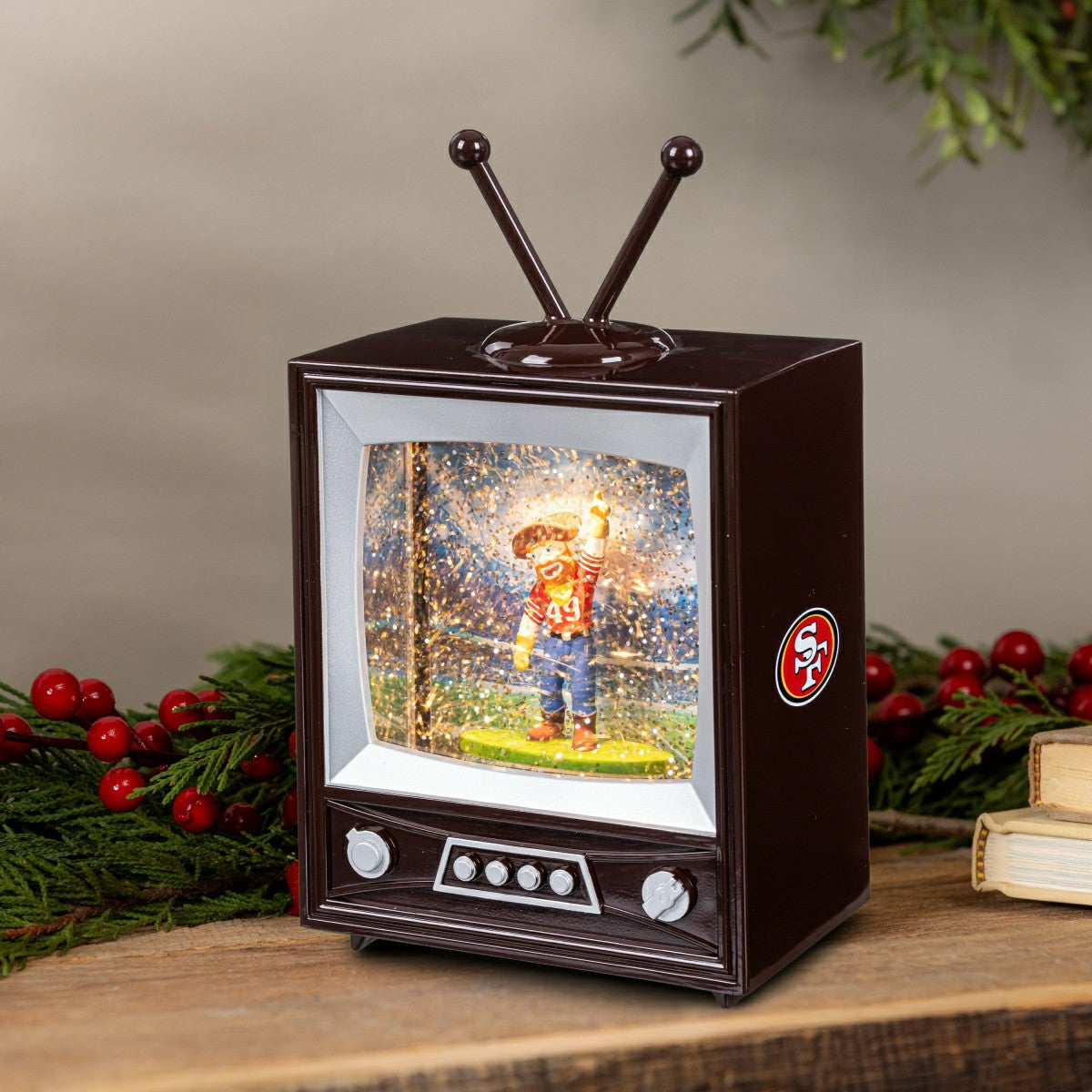 San Francisco 49ers Vintage TV Water Lantern - NFL Home