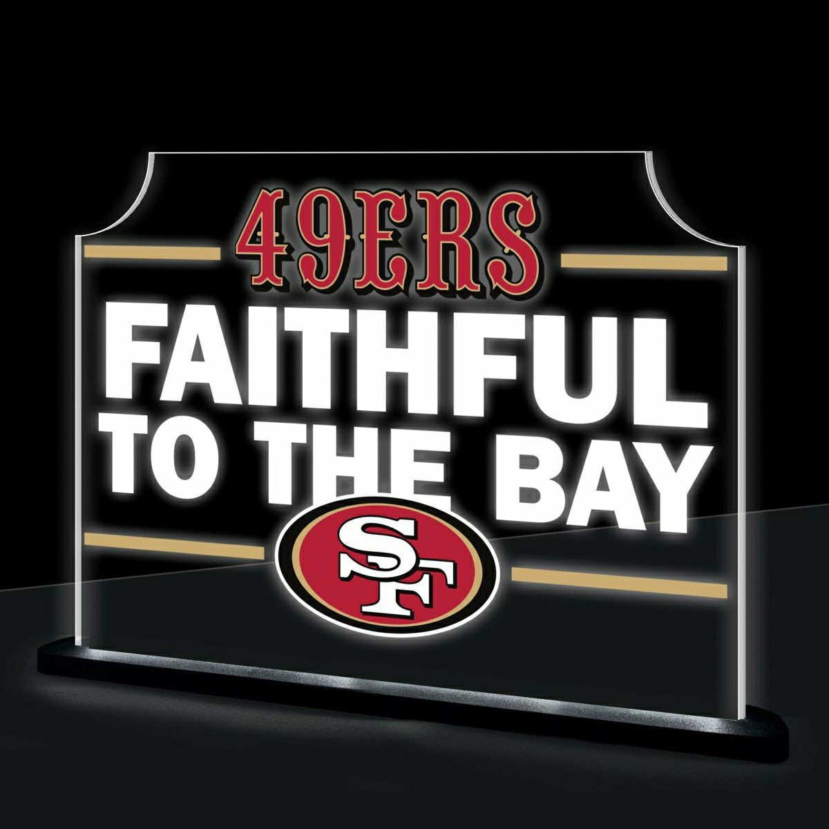 San Francisco 49ers NFL Football Rectangle Desklite LED Decor - NFL Home