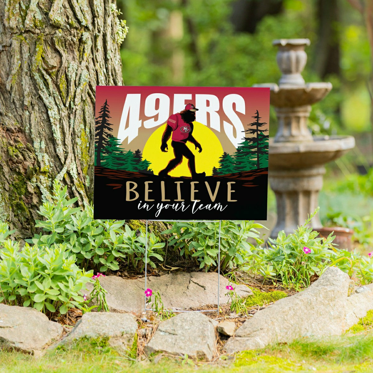 San Francisco 49ers Yard Sign, Bigfoot - NFL Home