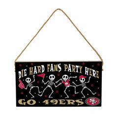 San Francisco 49ers Halloween Wood Wall Sign, 6x11 - NFL Home