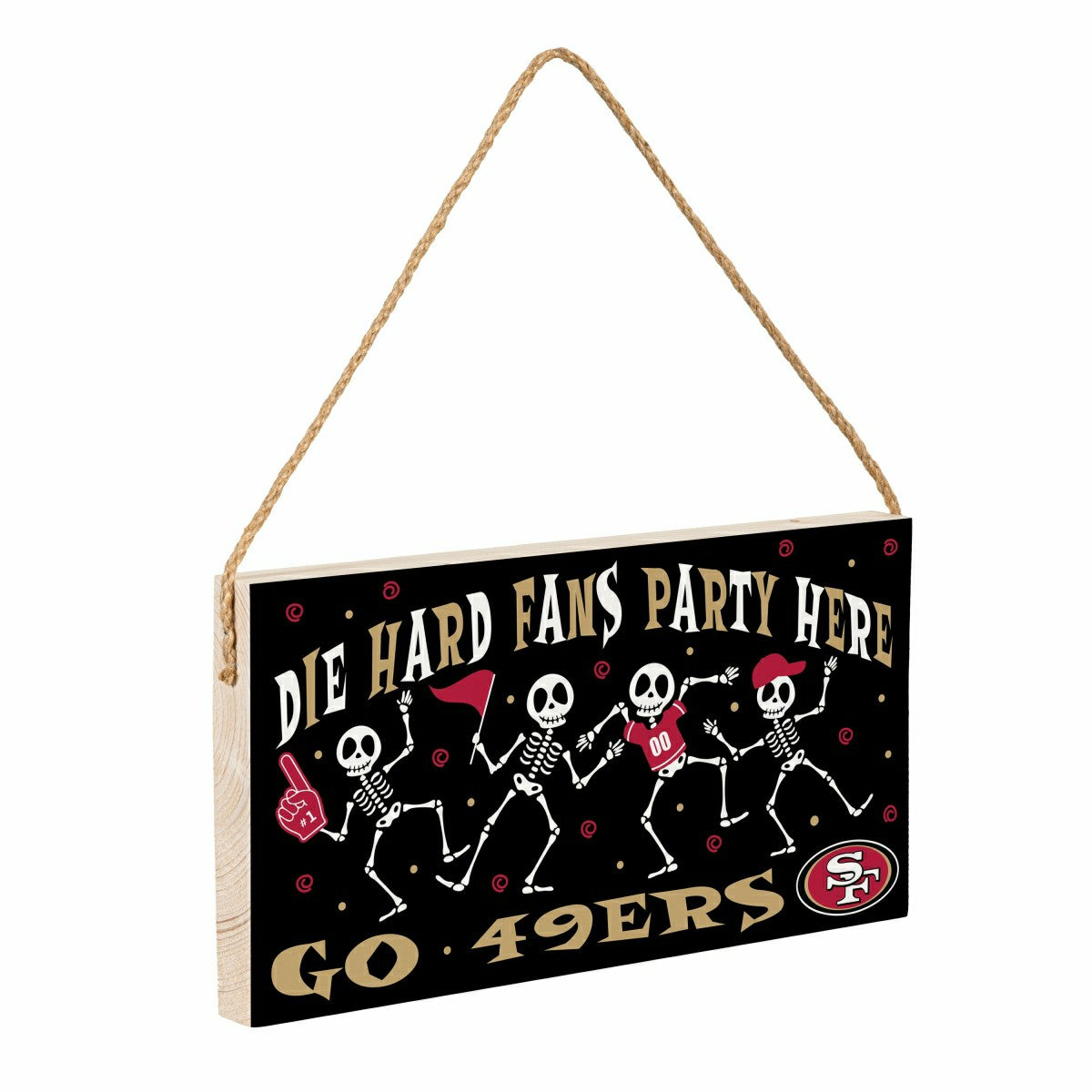 San Francisco 49ers Halloween Wood Wall Sign, 6x11 - NFL Home