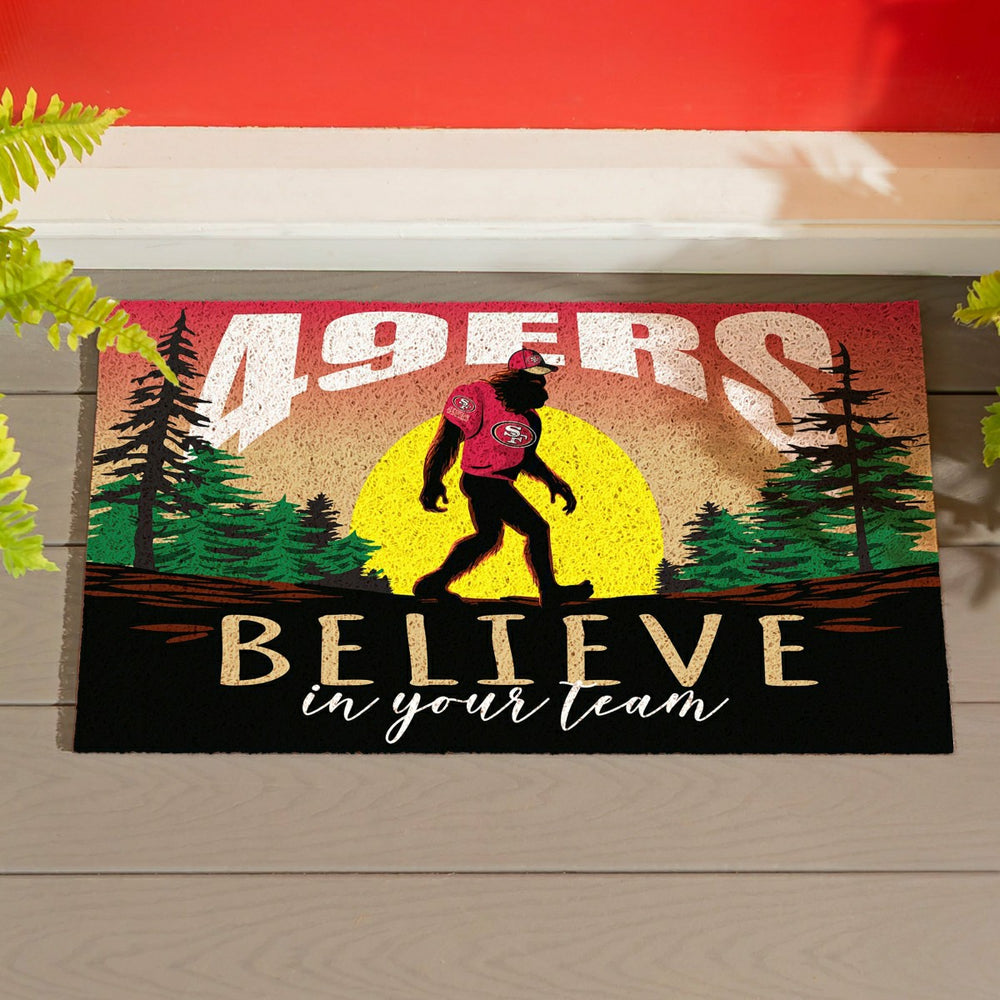 San Francisco 49ers Bigfoot PVC Mat, 28"x16" - NFL