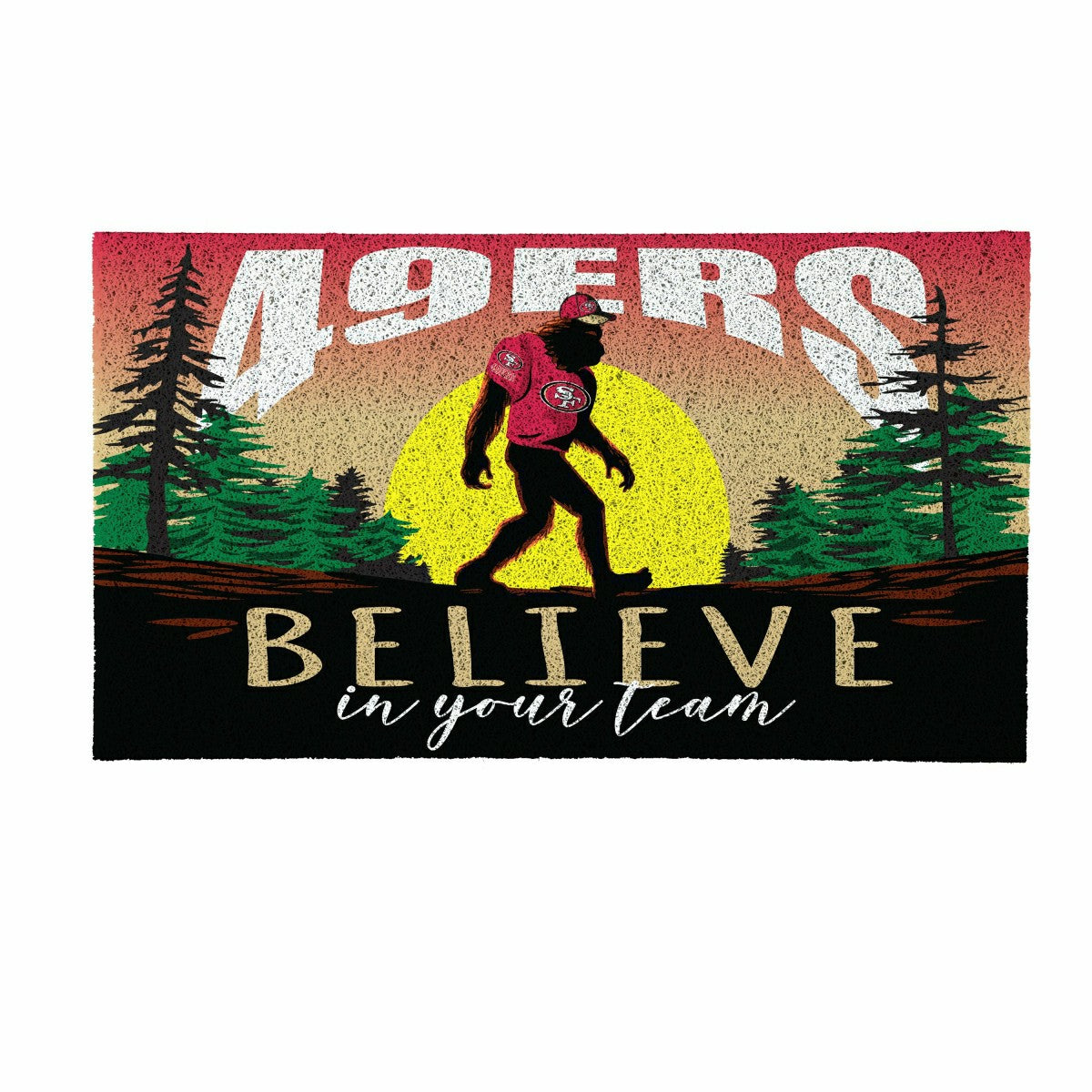 San Francisco 49ers Bigfoot PVC Mat, 28"x16" - NFL