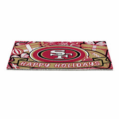 San Francisco 49ers Holiday PVC Mat, 28"x16" - NFL